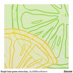 an abstract painting with green and yellow lines in the center, on a light green background