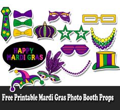 mardi gras photo booth props