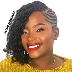 Half Braids Half Crochet Hairstyles, Half Cornrows, Updos For Short Hair, Natural Updo, Flat Twist Hairstyles, Cabello Afro Natural, Hair Braiding Styles, Hair Twists