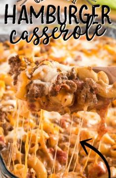 the best cheeseburger casserole recipe is made with ground beef and pasta