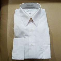 Nwt Van Heusen Dress Shirt. The Shirt Is A Bottom Down With French Cuffs.This Is A New Shirt But There Is Slight Discoloration Around The Neck. This May Come Out In The Laundry And Will Not Be Obvious. Van Heusen, Mens Vans, The Shirt, Mens Shirt Dress, Dress Shirts, Shirt Color, Dress Shirt, Colorful Shirts, Color White