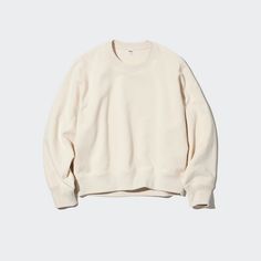 Crew Neck Long-Sleeve Sweatshirt | UNIQLO US Cotton Loungewear, Zip Hoodies, Uniqlo Women, Fun Sweatshirts, Sweatshirt Women, Styling Ideas, Zip Up Hoodies, Sporty Look, Sweatshirt Designs