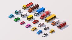 Polygonia City Cars Pack #Cinema#Render#native#Ready Cartoon Pirate Ship, Low Poly City, Emergency Ambulance, Character Rigging, City Vehicles, Low Poly Games, Architecture Model Making, 3d Modelle, Car Illustration