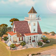 The Sims 4 Coastal House, Sims 4 Coastal Cottage, Brindleton Bay Sims 4, Sims 4 Brindleton Bay House, Sims 4 Coastal House, Sims 4 Coastal Cc, Sims 4 Brindleton Bay, Sims 4 Beach House, Home The Sims 4