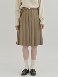 Composition : Polyester70% Rayon30%Color : BeigeCountry of Origin : KOREA Spring Khaki Pleated Skirt, Casual Beige Pleated Skirt With Accordion Pleats, Beige Knee-length Pleated Skirt For Work, Spring Pleated Khaki Skirt, Beige Pleated Skirt, Knee-length For Work, Beige Pleated Flowy Skirt For Work, Beige Flowy Pleated Skirt For Work, Brown Pleated Skirt For Summer Workwear, Beige Accordion Pleated Workwear Skirt