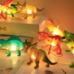 Dinosaur String Lights Dinosaur Lamp, Dinosaur Decor Bedroom, Dinosaur Room Decor, Dinosaur Light, Dinosaur Room, Christmas Fairy Lights, Fairy Lights Bedroom, Battery String Lights, Dinosaur Decor