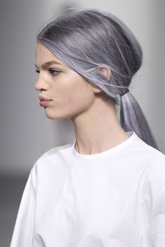 Lilac Grey Hair, Purple Grey Hair, Shadow Roots, Ideas Maquillaje, Hair Colorful, Lilac Hair, Silver Grey Hair, Lavender Hair, Grey Hair Color