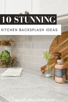 a kitchen counter top with the words 9 space saving solutions for small kitchens on it