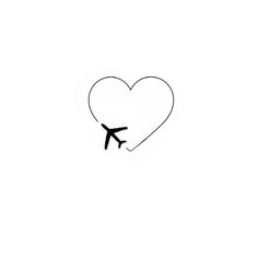 an airplane flying in the shape of a heart