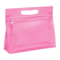 Great For Makeup, Travel Amenities, Etc. Handle For Easy Carrying. Zipper Closure. Custom Vanity Bag in Pink | PVC | Bags | Cosmetic Bags Pink Pvc, Online Store Design, Pink Cosmetics, Pvc Bag, Custom Vanity, Vanity Bag, Makeup Travel, Zippered Pouch, Custom Banners