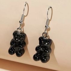 These Adorable Gummy Bears Are A Sweet Treat For Your Ears! Fish Hook Backs. 60% Resin, 40% Alloy. Nwt. Cute Black Hypoallergenic Earrings, Cute Hypoallergenic Black Earrings, Fun Black Jewelry For Birthday, Playful Black Earrings For Gift, Cute Black Party Earrings, Casual Black Dangle Earrings, Cute Black Hypoallergenic Jewelry, Fun Black Hypoallergenic Earrings, Black Hypoallergenic Fun Earrings