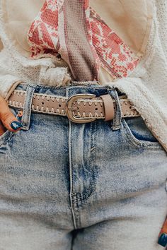 We are still not over this must-have boho style belt! Featuring faux leather -Stitched edging - Silver hardware This belt is adjustable ranging from 26-36.5 inches Faux Leather Belts, Silver Hardware, Boho Style, Leather Belt, Boho Fashion, Must Haves, Faux Leather, Leather, Silver