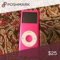 the pink ipod is on display for $ 25