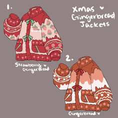 Christmas Gingerbread Jacket Designs Christmas Clothes Design, Christmas Oc, Gingerbread Outfit, Christmas Sweater Ideas, Knitted Outfit, Jacket Designs, Artistic Fashion