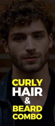 Curly hair with beard for men to try! Curly Hair With Beard, Curly Haired Men, Beard For Men, Mens Short Curly Hairstyles, Ducktail Beard, Looks For Men, Guys Grooming