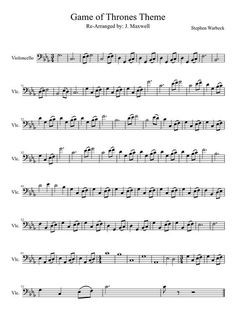 the game of thrones theme sheet music for violin and piano with notes in english