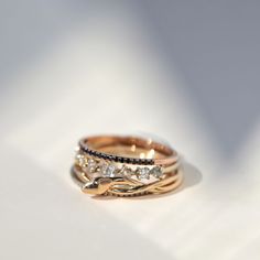 Sylvie Snake Ring, Catbird Jewelry Luxury Snake-shaped Wedding Jewelry, Elegant Snake Ring For Anniversary, Elegant Snake Shaped Ring For Anniversary, Elegant Snake-shaped Promise Ring, Yellow Gold Snake Ring For Wedding, Fine Jewelry Snake Shaped Wedding Rings, Catbird Jewelry, Snake Ring, 14k Gold Ring