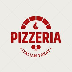 the logo for pizzaria italian treat