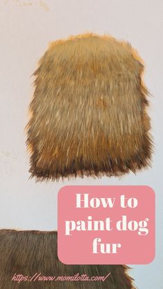 how to paint dog fur with text overlay