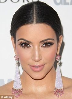 kim kardash's hair and makeup at an event