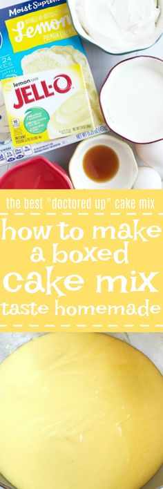 how to make a boxed cake mix with jello and mayonnaise in the background