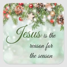 a christmas card with the words jesus is the reason for the season