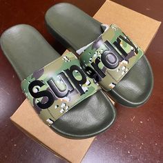 Superdry Mf300004a Slip On Slide Sandals Sz Small Brand: Superdry Department: Men Size: Small Color: Camo Green Type: Sandals Style: Slide Style Code: Mf300004a Pattern: Camouflage Theme: Classic Closure: Slip On Features: Comfort, Lightweight Occasion: Casual Seasons: All Seasons Condition: New With Box I Offer Discounts For All Return Customers. - Jvs Slip-resistant Sandals For Streetwear, Flat Non-slip Sandals For Streetwear, Fade-resistant Slip-on Outdoor Sandals, Green Slip-resistant Slip-on Sandals, Green Slip-on Slip-resistant Sandals, Casual Open Toe Sandals, Fade-resistant, Casual Open Toe Sandals Fade-resistant, Green Sports Sandals With Rubber Sole, Casual Green Sandals For Streetwear