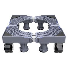 four wheels are attached to each other on the same platform, and one is connected to another