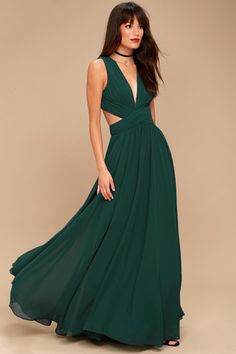 Green Cut Out Dress, Bridesmaids Boho, Forest Green Dresses, Dresses Casual Fall, Holy Moly, Cutout Maxi Dress, Green Maxi, Cut Out Dress, Boho Green