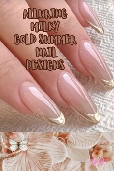 Alluring Milky Gold Summer Nail Designs: Spring Nails, Fun Spring Nails, Spring Acrylic Nails, Simple Spring Nails, Spring Nail Sets, Cute Spring Nails, April Nails, May Nails, Spring Nail Ideas,  Nail Inspiration, Trendy Nails, Hot Summer Nails, Trendy Nail Inspiration, Square Nails, Black Nails, Spring Long Nails, Black Nail Sets, Black French Nails, Marble Nails, Black French Tip Nails, Nails, Gel Nail Designs, Milky French pedicures, Light pink Nails, Moon Nails, Classy Baddie Nails, Mob wife Nails, Square nails, Funky Nails, Glitter nails, Trendy spring nails, Milky white Nails. Nails Ideas, Cute Nails Acrylic, Summer Nails, Spring Stiletto Nails, Beach Nail Designs, Green Spring Nails, Nails, Almond  Trendy Nails, Spring Summer Nails, Red French Tip Nail Spring-Summer Nails. Nail Designs Chic