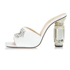 Buy Shoes For Women | Flat Leather Shoes & Leather Mules Heels Flat Leather Shoes, Event Shoes, Mules Heels, Crystal Heels, Peridot Green, Leather Flat Shoes, White Heels, Velvet Material, Silver Crystal