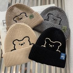 Hat Aesthetic, Cute Beanies, Embroidered Beanie, Cute Comfy Outfits, Cute Hats, Mode Inspo, Kawaii Clothes, Comfy Outfits