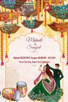 Traditional Indian Wedding Invitations, Cartoon Wedding Invitations, Caricature Wedding Invitations, Marriage Invitation Card