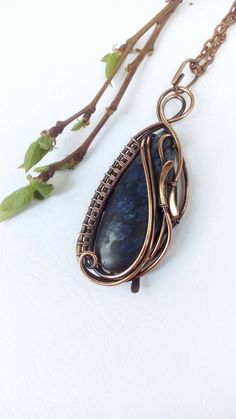 Wire wrapped jewelry Wire wrap pendant Lapis lazuli necklace Wrap stone pendant Bohemian Gift for he Elegant Copper Wire Pendant Jewelry, Nature-inspired Necklace With Natural Stones And Copper Wire, Nature-inspired Copper Wire Necklace With Natural Stones, Copper Wire Pendant Necklace With Natural Stones, Artisan Necklace With Natural Stones And Copper Wire, Artisan Necklaces With Natural Stones And Copper Wire, Artisan Copper Wire Necklaces With Natural Stones, Elegant Hand Wrapped Copper Necklaces, Raw Stone Necklace