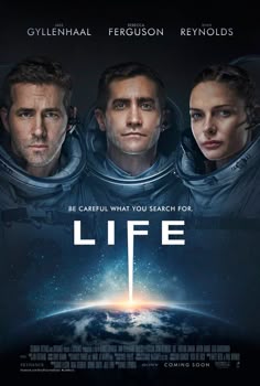 the movie poster for life with two men in space