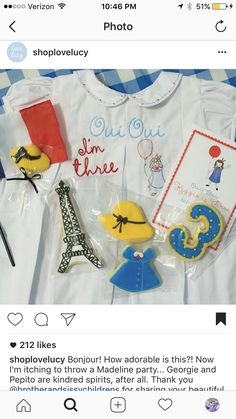 an instagram page with some items on it