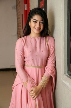 Anarkali Dress Pattern, Rashmika Mandanna, Long Gown Dress, Long Dress Design, Dress Neck Designs, Indian Gowns Dresses, Kurti Designs Party Wear, Designer Dresses Casual