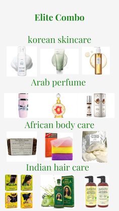 Korean skincare, Arab perfume, African body care and Indian hair care How To Smell Good Indian Products, Arab Beauty Products, Indian Products To Smell Good, Indian Body Care Products, African Bodycare, African Body Care, Korean Skincare Arab Perfume, Indian Hair Care Products, Korean Skincare Indian Haircare