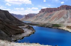 a large body of water surrounded by mountains