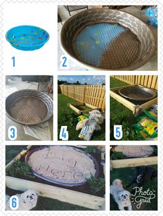 the instructions for making a dog bed out of an old trampoline and other items