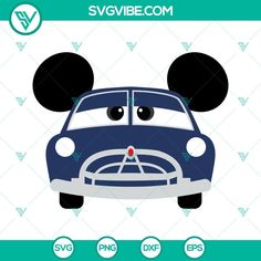 mickey mouse car with ears on it's head and the word svvibe com