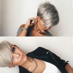 Sometimes I just wana chop off my hair and do a cut like this! Short Undercut, Short Hair Pixie Cuts, Pixie Hairstyles, Pixie Cuts