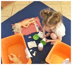 How To Set Up the EASIEST Baby Doll-Washing Station Using Stuff You Already Have — the Workspace for Children Baby Doll Play Area, Ikea Trofast Bins, Toddler Projects, Wash Station, Washing Station, Art Cabinet, Ikea Trofast, Baby Inside, Awesome Mom