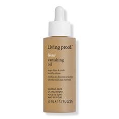 No Frizz Vanishing Smooth Hair Oil - BenefitsIdeal for all frizz-prone hair typesEnhances shineSmooths hair to tame frizz, flyaways + staticFormulated without silicone, sulfate (No SLS + SLES), paraben, and phthalate. PETA-certified, cruelty-free, color safe, and safe for chemically treated hair. This product is recyclable through TerraCycle.Fast-absorbing formulaAdds lightweight hydrationProvides frizz protection by blocking humidityKey IngredientsGlutamic acid-based emollient: Conditions + hel Oils For Frizzy Hair, Best Hair Oils, Living Proof Hair Products, Hair Oils, Best Hair Oil, Natural Hair Oils, Hair Frizz, Oily Scalp, Living Proof