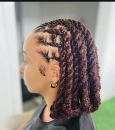 Graduation Loc Hairstyles With Cap, Two Strand Loc Styles For Women, Loc Knots, Dreads Short Hair, Dreadlocks Hair Care, Cornrow Hairstyle