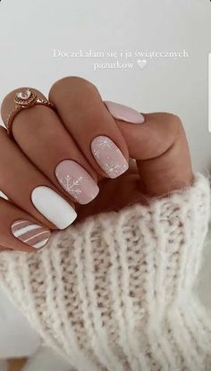 Brown And White Christmas Nails, Holidays Nails, Gel Ideas, Christmas Gel, Easy Nails, Casual Nails, Classic Nails, Cute Gel Nails