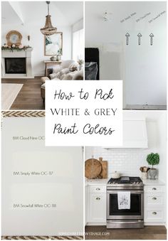 white and grey paint colors in the kitchen