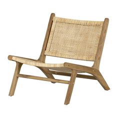 a chair made out of wood and wicker