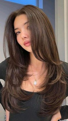 Two Long Layers Haircut, Girls Haircut Long Hair, Straight Layers Long Hair, Long Hair And Layers, Haircut Round Face Long, Waist Length Hair With Layers, Haircut Long Straight Hair, Long Layers With Face Framing Pieces Long Hair, Haircut With Long Layers