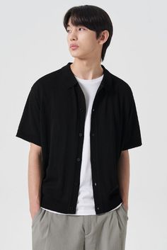 KOODING carries the latest 8seconds cardigans. KOODING is the global leading shopping website in providing authentic Korean fashion, beauty and lifestyle items, including clothing, cosmetics, shoes, accessories, and bags in affordable, fast, easy, and safe way. Black Cotton Button-up Cardigan, Casual Short Sleeve Cardigan With Button Closure, Black Summer Cardigan Casual Style, Casual Black Summer Cardigan, Black Summer Casual Cardigan, Black Summer Cardigan, Casual Style, Black Knit Button-up Top, Black Knit Tops With Button Closure, Black Short Sleeve Cardigan For Spring